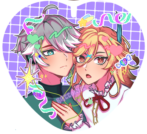 BUST + 2 characters + simple bg